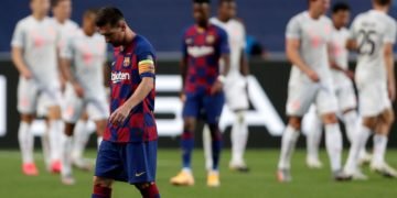 An uninspiring Barcelona performance led to champions league exit. Image credit: Skysports
