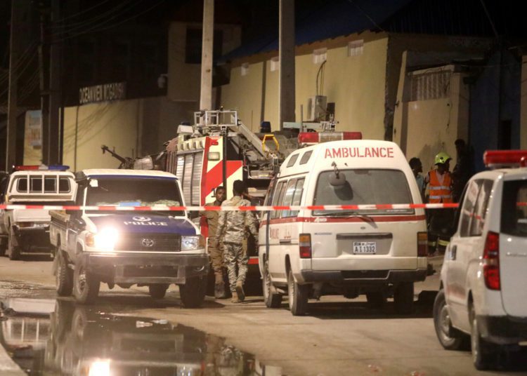 At least 7 killed in hotel attack claimed by al-Shabaab. Image credit: Reuters