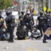 Two officers shot during protests. Image: Getty Images