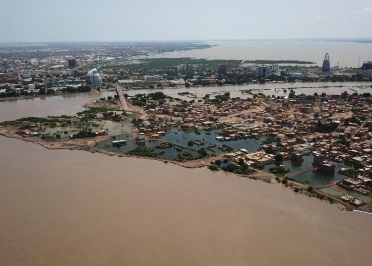 Thousands homeless as Sudan battles floods 1 An aerial view shows buildings and roads submerged by the Nile floodwaters. Image credit: Reuters