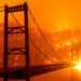 Several dead as wildfires ravage California 11 Fire embers light up a hillside behind the Bidwell Bar Bridge. Image credit: AP