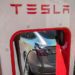 A Tesla Inc. vehicle charges at a charging station in San Mateo, California, U.S. Image: Getty Images