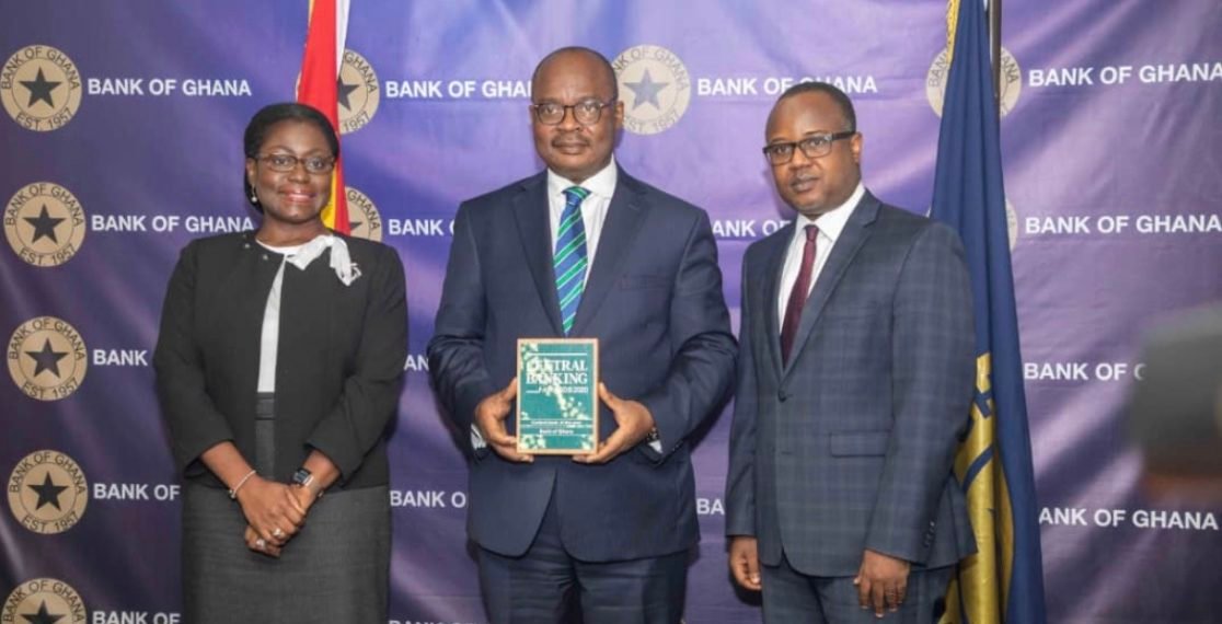Shrewd Measures Earns BoG Governor SSA Central Bank Governor of the Year 1 Dr. Ernest Addison, Governor of the Bank of Ghana (Middle) together with his Deputy Governors