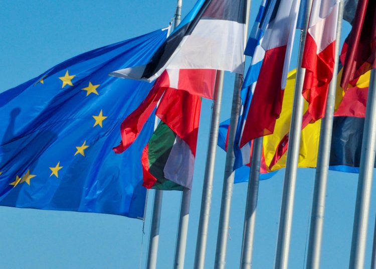 cropped euro flags