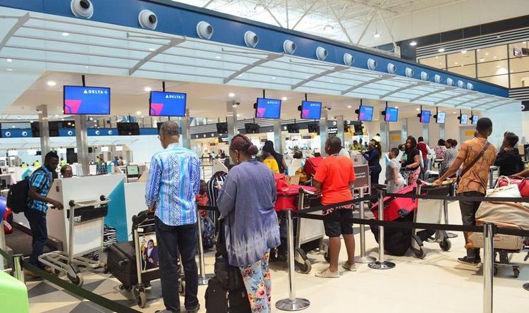 Passengers at the Kotoka International Airport