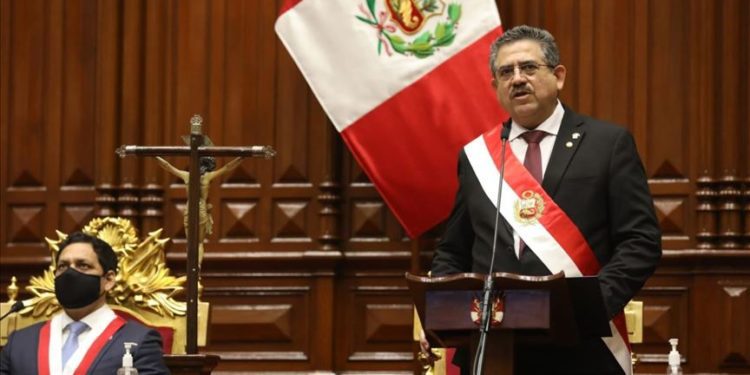 Peru’s interim president Merino resigns in less than a week amid protests 1 Peru’s interim president, Manuel Merino. Image: Reuters