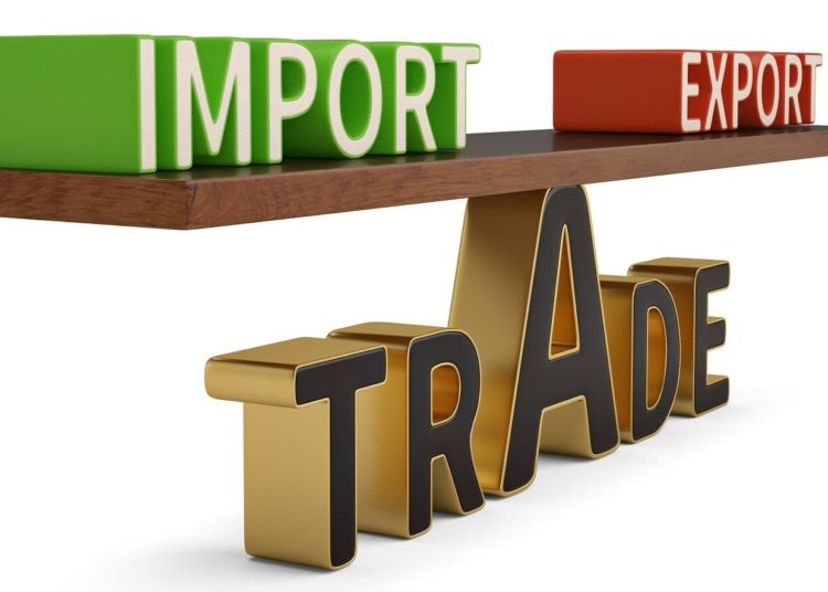 The trade balance has gone up by 12.8% between September and October this year