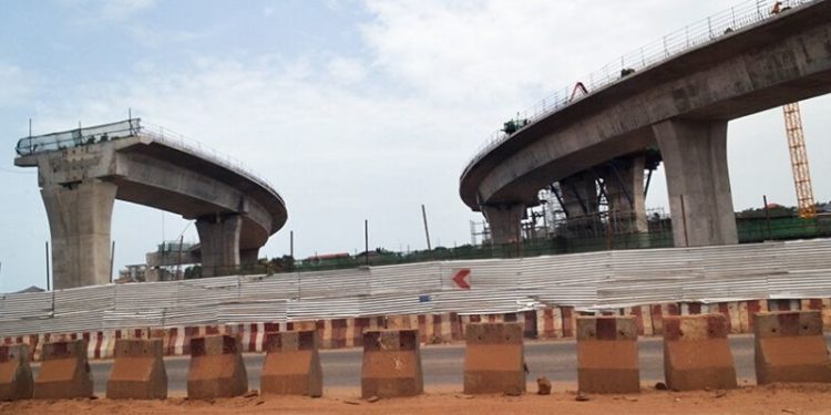 First Phase of Pokuase Interchange Set To Open For Christmas Festivities 1 A section of the ongoing Pokuase Interchange