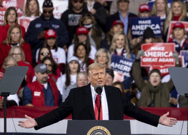 Trump repeats fraud claims during Georgia rally 1 Trump repeats fraud claims during Georgia rally