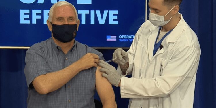 US VEEP receives COVID vaccine on live TV 1 US VEEP receives COVID vaccine on live TV