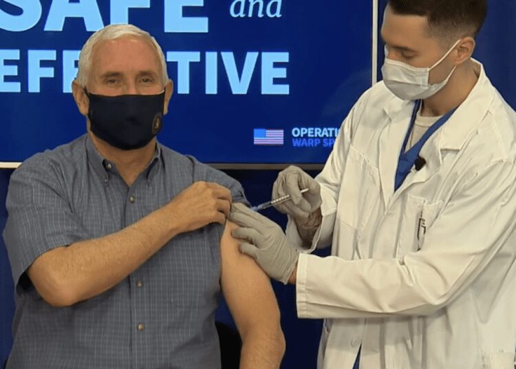 US VEEP receives COVID vaccine on live TV 1 US VEEP receives COVID vaccine on live TV