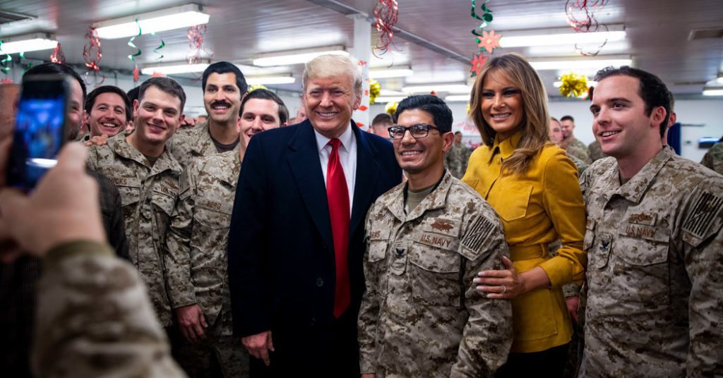 trump meets troops