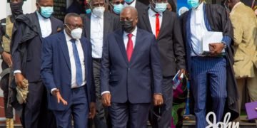 Former President, John Dramani Mahama and his team of lawyers