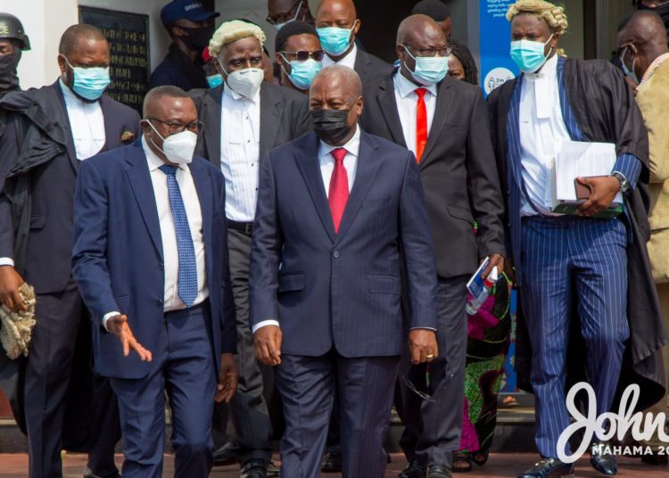 Former President, John Dramani Mahama and his team of lawyers