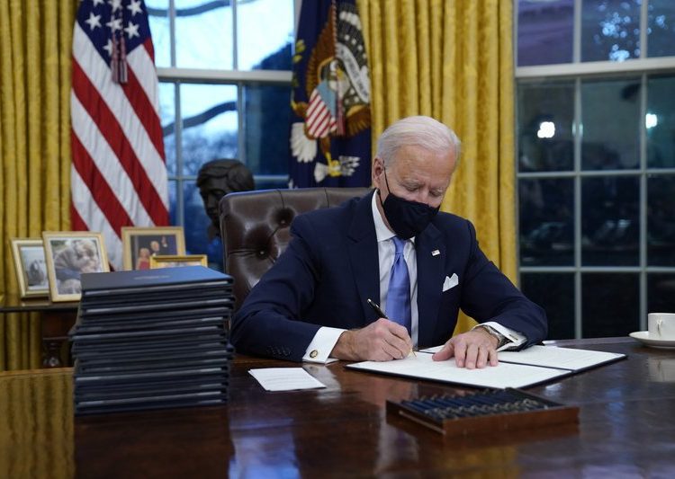 President Biden signs series of executive orders on day one 1 Biden revokes Trump ban on green card applicants