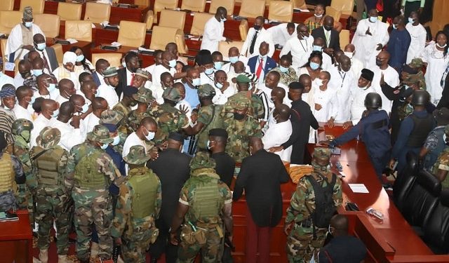 The flagbearer of the National Democratic Congress (NDC), John Dramani Mahama, has called for an inquisition into the presence of the military during the inauguration of the 8th Parliament and election of a new Speaker.