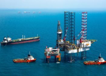 An offshore oil well