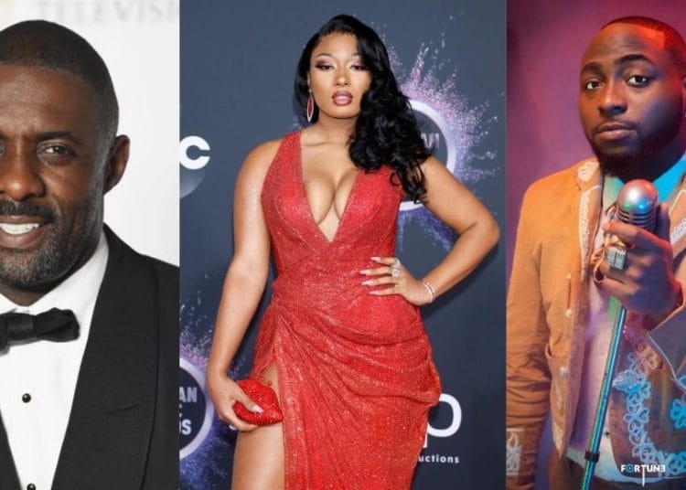 IDRIS ELBA ANNOUNCES COLLABORATION WITH DAVIDO AND MEGHAN THEE STALLION 1 Jockey Idrissa Akuna Elba OBE popularly known as Idris Elba has announced his collaboration with Davido and Meghan Thee Stallion for a new song which according to him he will soon be releasing.