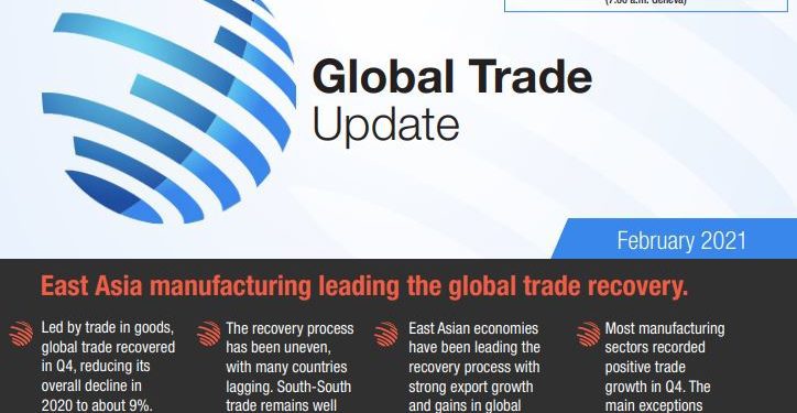 Trade rebound expected to slow down in Q1 2021- UNCTAD report 1 Trade rebound expected to slow down in Q1 2021- UNCTAD report