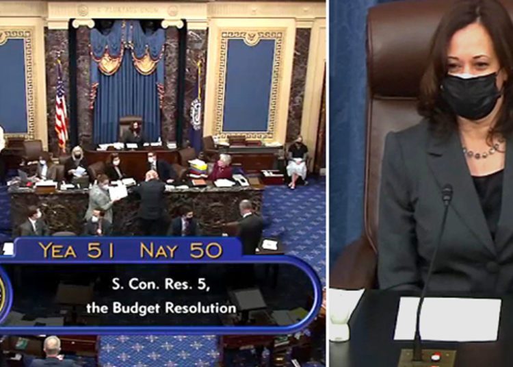 US Senate passes budget resolution to allow passage of $1.9tn Covid relief package without Republicans 1 US Senate passes budget resolution to allow passage of $1.9tn Covid relief package without Republicans