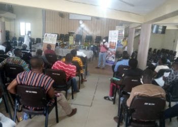 Members at the training session