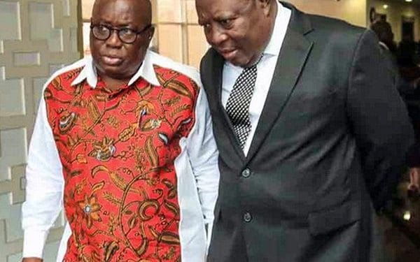 H.E. Nana Addo-Dankwa Akuffo Addo to the left with Dr. Martin Amidu to the right