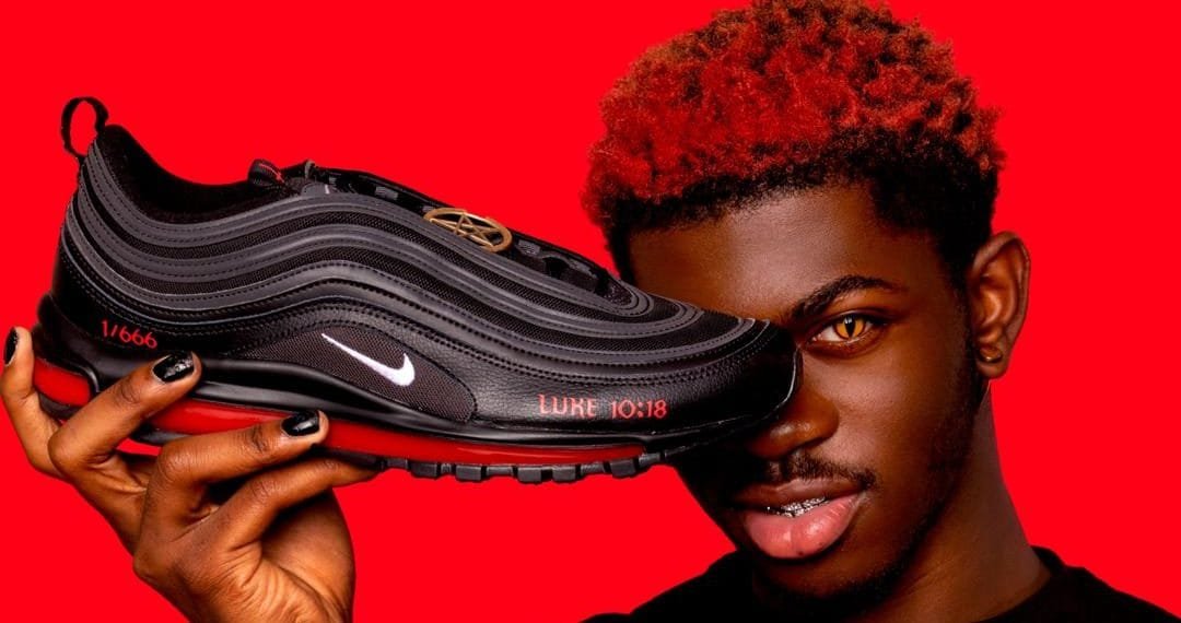 Nike Sues MSCHF Over Lil Nas X Satan Shoes 1 Nike is suing Brooklyn art collective MSCHF, over a controversial pair of 'Satan Shoes' that contains a drop of real human blood in the soles.