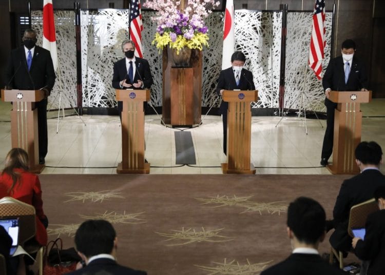 US, Japan slam China's 'destabilizing behaviour' at ministers' meeting