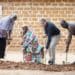 The sod cutting for the commencement of the project.