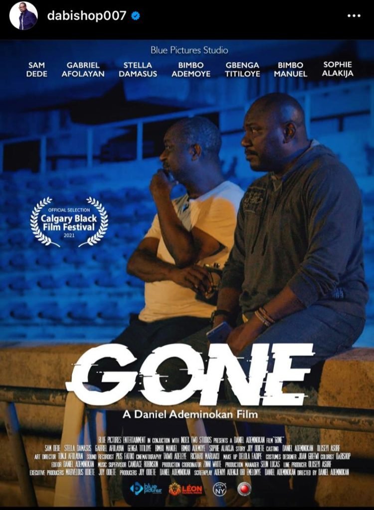 Daniel Ademinokan's 'Gone' selected to screen at Canadian film festival 2 1e1661bf 56fe 456e 9a36 b797f013da5e