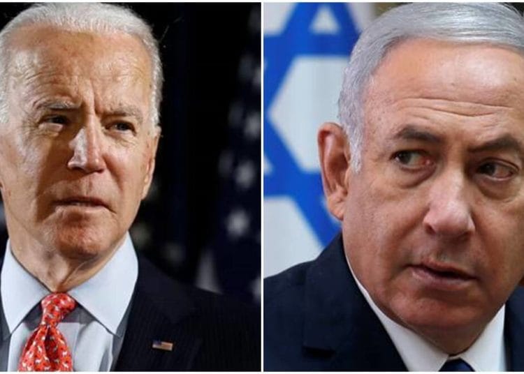 President Joe Biden (L) and Benjamin Netanyahu