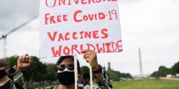 People advocate for vaccine waivers