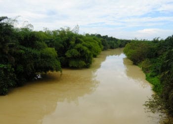 Polluted Ankobrah river