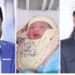 A collage of late TB Joshua, the new baby and Sarah Joshua.