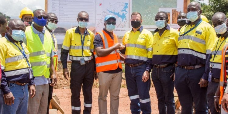 Francois Hard RSVP Newmont Africa and some Newmont employees at the sod cutting ceremony