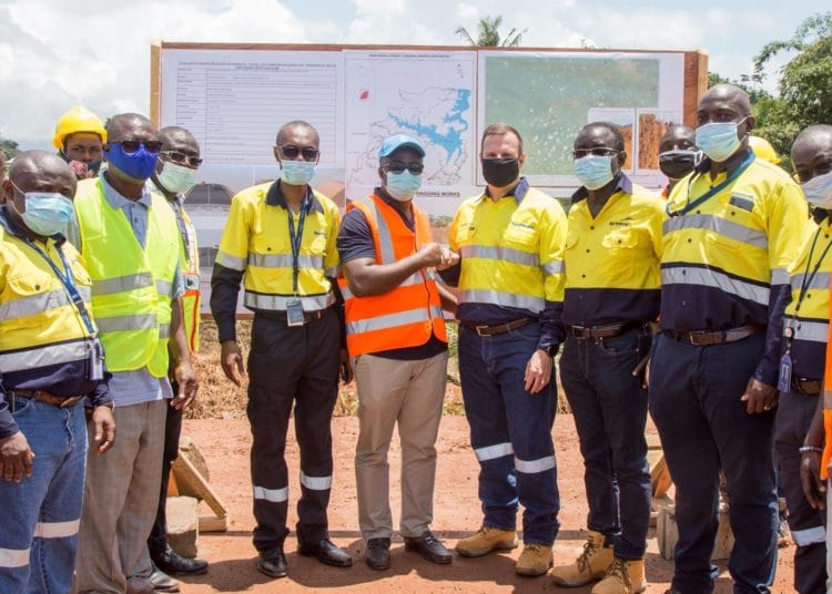 Francois Hard RSVP Newmont Africa and some Newmont employees at the sod cutting ceremony