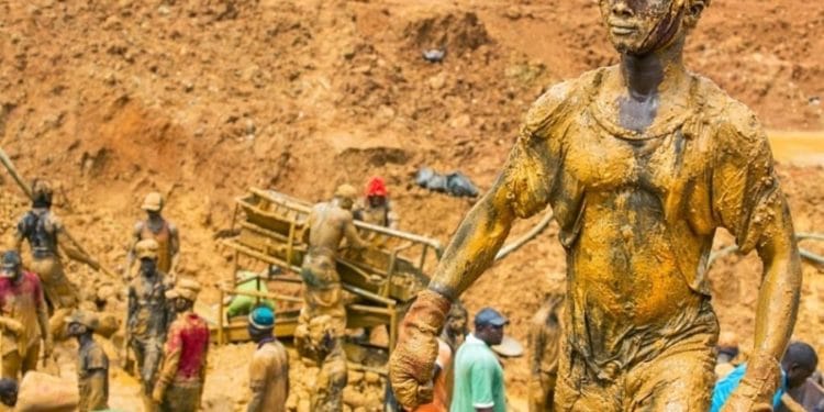 Galamsey operators engaged in illegal mining activities