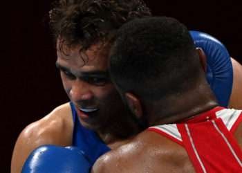 Moroccan boxer, Youness Baalla, allegedly tried to chomp off his Kiwi opponent David Nyika's ear at the Tokyo Olympics, in a heated boxing fight today, 27th July 2021.