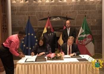 GOG, North Rhine-Westphalia strengthens co-operation in seven (7) sectors 4 Shirley-Ayorkor-Botchway-signing-the-cooperation-Agreement-with-the-Minister-President-of-North-Rhine-Westphalia
