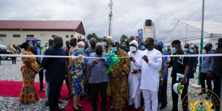 President Akufo-Addo Commissions Pokuase Bulk Supply Point 1 President Akufo-Addo commissioning the Pokuase Bulk Power Supply Point