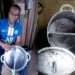 An innovative man who appears to be middle-aged is going viral on social media after an invention he made for the kitchen was shared online. The man's identity is not disclosed but many people are excited over the fact that he was able to design a locally-made saucepan that has two compartments.