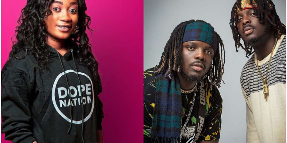 DopeNation Adelaide The Seer, has disclosed that she is no longer working with the musical duo, DopeNation as their contract has come to an end.