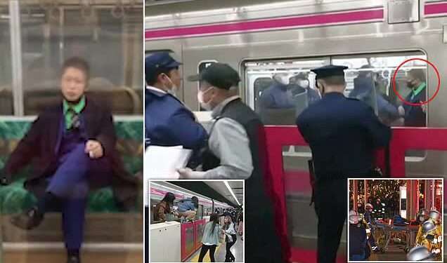 A man who was dressed as ‘The Joker’, told police he wanted to be executed when they arrested him for attempted murder after he injured 17 people in a knife rampage onboard a Tokyo commuter train.