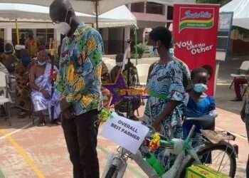 Bicycle as Award Social media has been met with controversy as reactions flood various platforms after the overall Best Farmer for the Accra Municipal Assembly received bicycle as an award.
