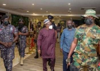 Speaker of Parliament, Alban Bagbin with his military escort