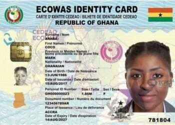 Sample of Ghana Card