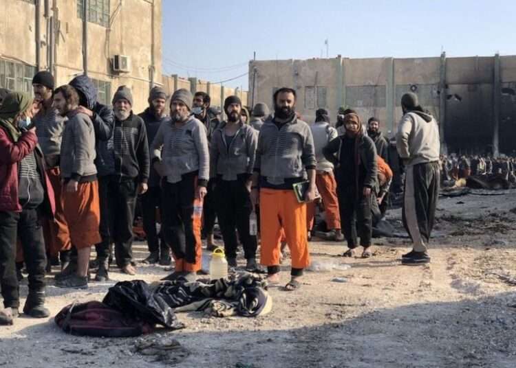 Kurdish-led Forces Regain Control Over Prison Seized by IS 1 An SDF spokesman posted a photo he said showed IS militants surrendering inside Ghwayran prison