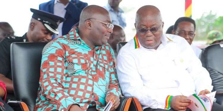Dr. Bawumia Is Quadruple Incompetent- Nana Asare Bediako 1 From left: Vice President, Dr. Mahamudu Bawumia and President Nana Addo Dankwa Akufo-Addo