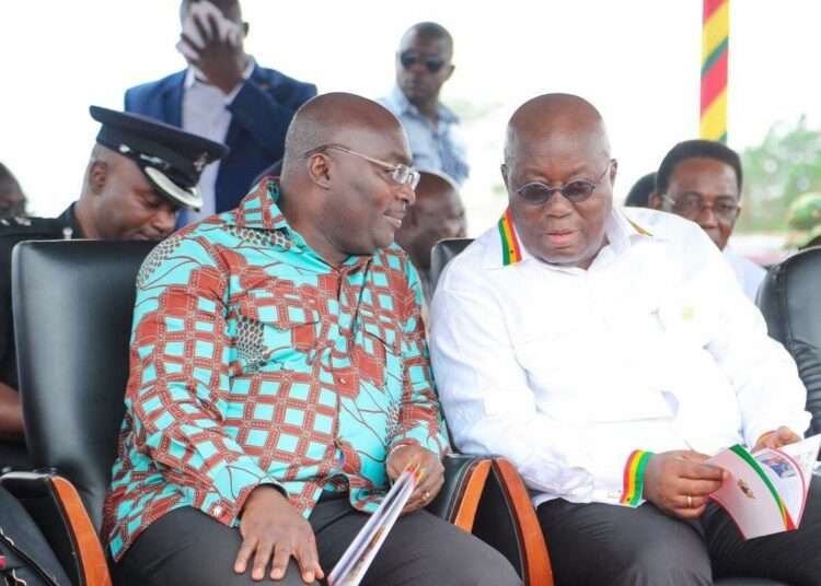 From left: Vice President, Dr. Mahamudu Bawumia and President Nana Addo Dankwa Akufo-Addo