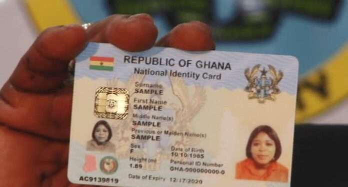 A sample of Ghana Card